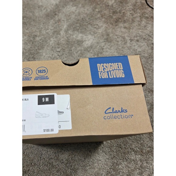 Clarks Suttyn Walk Leather Wedge Slip-On Shoes Women's 9M Black Comfort Work - Picture 8 of 9